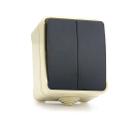 Изображение товара Выключатель двойной SMARTBUY SBE-04w-10-SW2-0 Сатурн 2-клавишный IP54