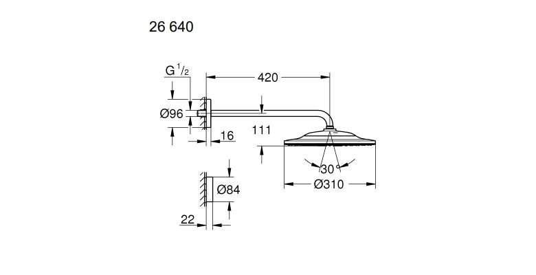 ��� ������� GROHE Rainshower 310 SmartConnect Cube 26641000