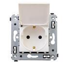 Изображение товара Розетка ДКС 4400013 2P+E с крышкой для скрытого монтажа белая