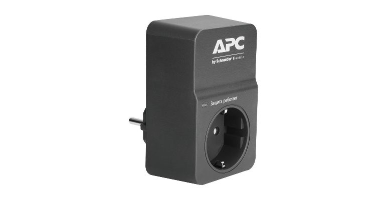 Сетевой фильтр APC PM1WB-RS 553101 1гнездо 220В 16А заземление черный