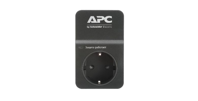 Сетевой фильтр APC PM1WB-RS 553101 1гнездо 220В 16А заземление черный