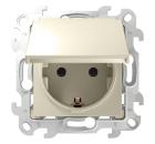 Изображение товара Розетка Simon 24 2К+3 Sсhuko IP44 слоновая кость с крышкой