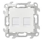 Изображение товара Розетка SIMON 2450593-030 2хRJ45 Cat 5е UTP белая