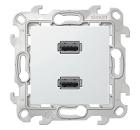 Изображение товара Розетка USB Simon 24 2xUSB 2.0 тип A белая для зарядки устройств