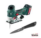 Изображение товара Лобзик Metabo STA 18 LTX 140 (18В, 2х5.2Ач) с японским ножом KIOMO
