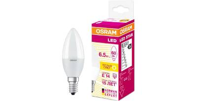   LEDVANCE OSRAM LEDSCLB60  6,5W/830 230VFR E14 FS1