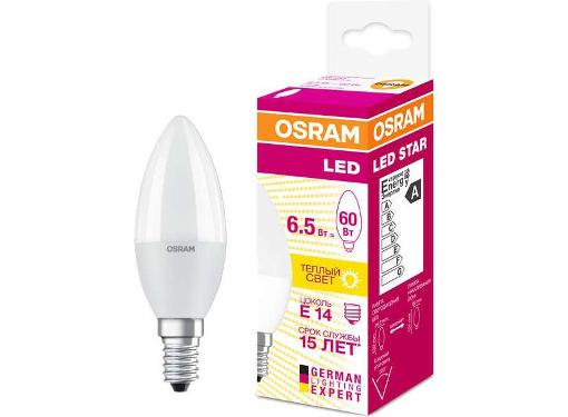   LEDVANCE OSRAM LEDSCLB60  6,5W/830 230VFR E14 FS1