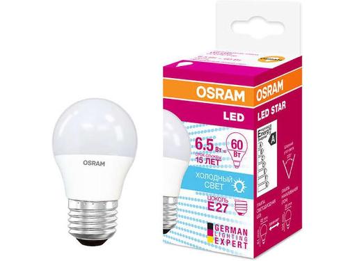 Изображение товара Лампа светодиодная LEDVANCE OSRAM LEDSCLP60 6,5W/840 230VFR E27 FS1