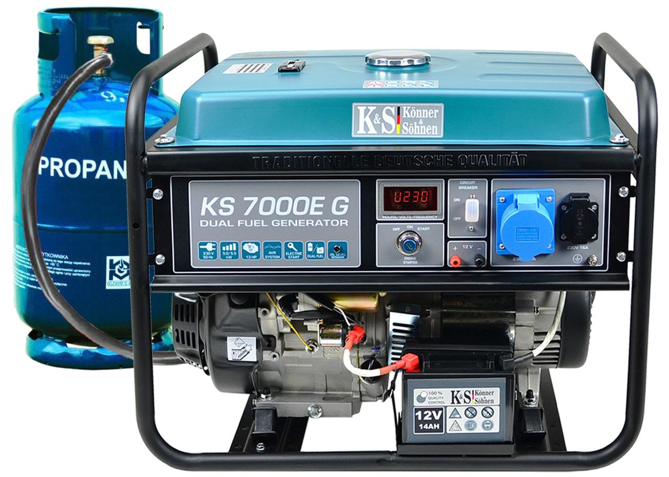 

Бензо-газовый генератор Konner&sohnen Ks 7000e g, Ks 7000e g