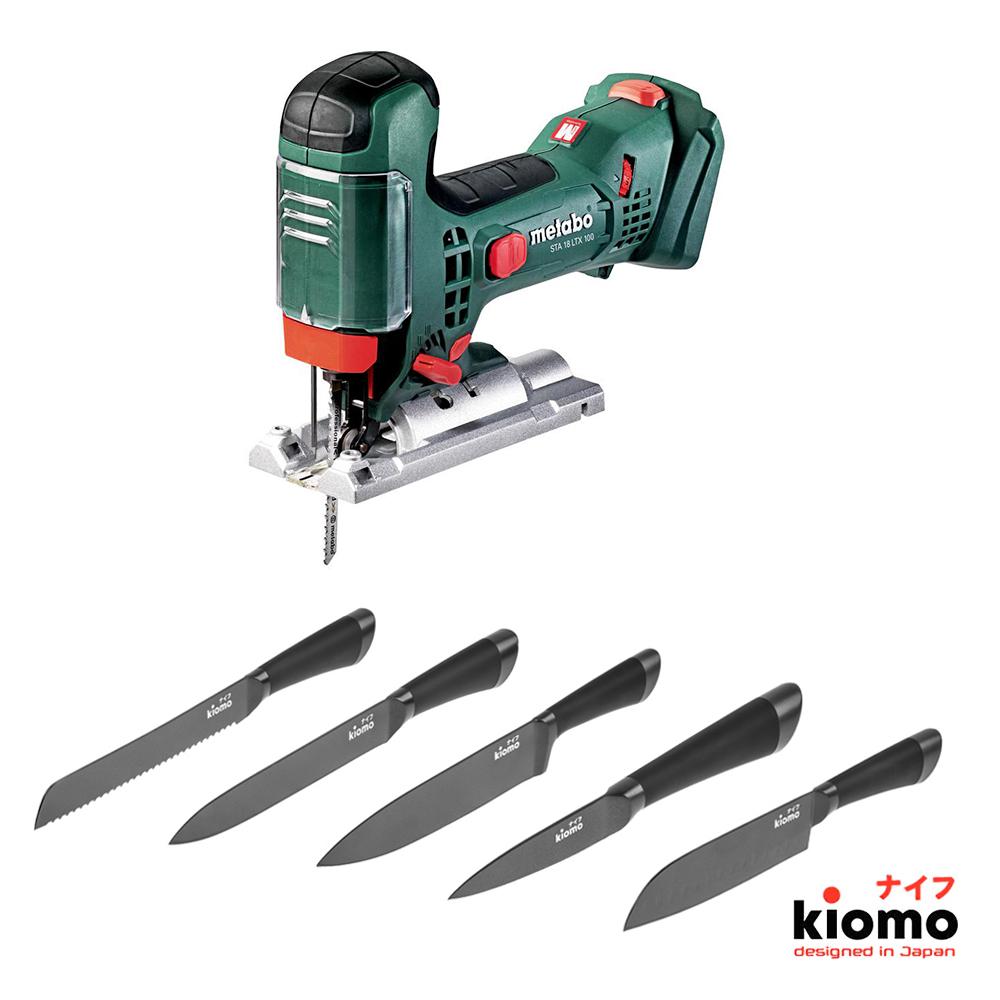 

Набор Metabo Лобзик sta 18 ltx 100 (601002890) + пять Японских ножей kiomo, Лобзик sta 18 ltx 100 (601002890) + пять Японских ножей kiomo