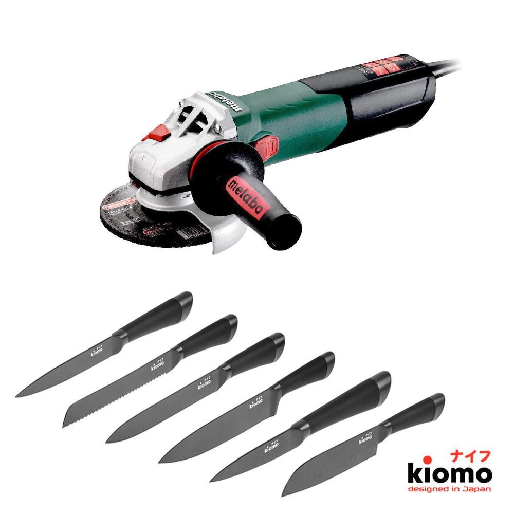 

Набор Metabo УШМ (болгарка) weva 15-125 quick (600496000) + шесть Японских ножей kiomo, УШМ (болгарка) weva 15-125 quick (600496000) + шесть Японских ножей kiomo