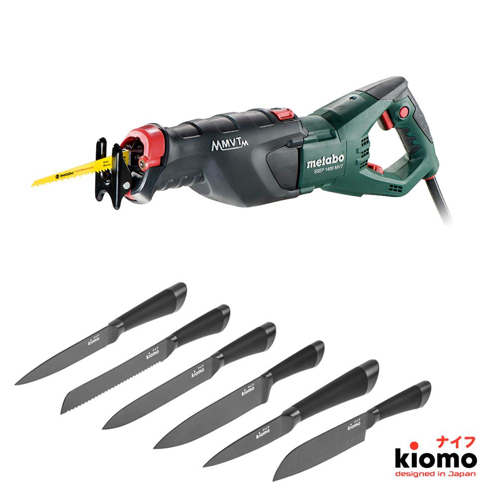 

Набор Metabo Ножовка 1400 mvt (606178500) + шесть Японских ножей kiomo, Ножовка 1400 mvt (606178500) + шесть Японских ножей kiomo