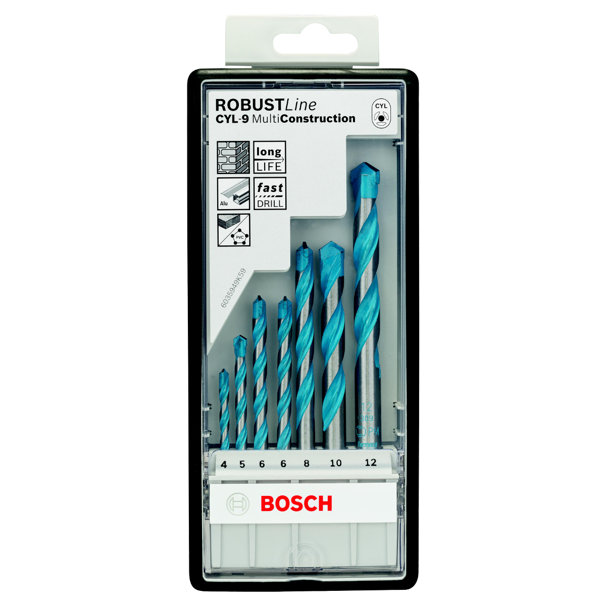 Набор сверл Bosch Robust Line CYL-9 Multi Construction 7 шт (2607010543) -  цена, отзывы, фото - купить в Москве, СПб и РФ