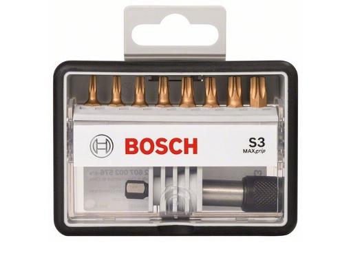 Изображение товара Набор бит BOSCH Robust Line Max Grip 25 мм, 8 шт. + держатель