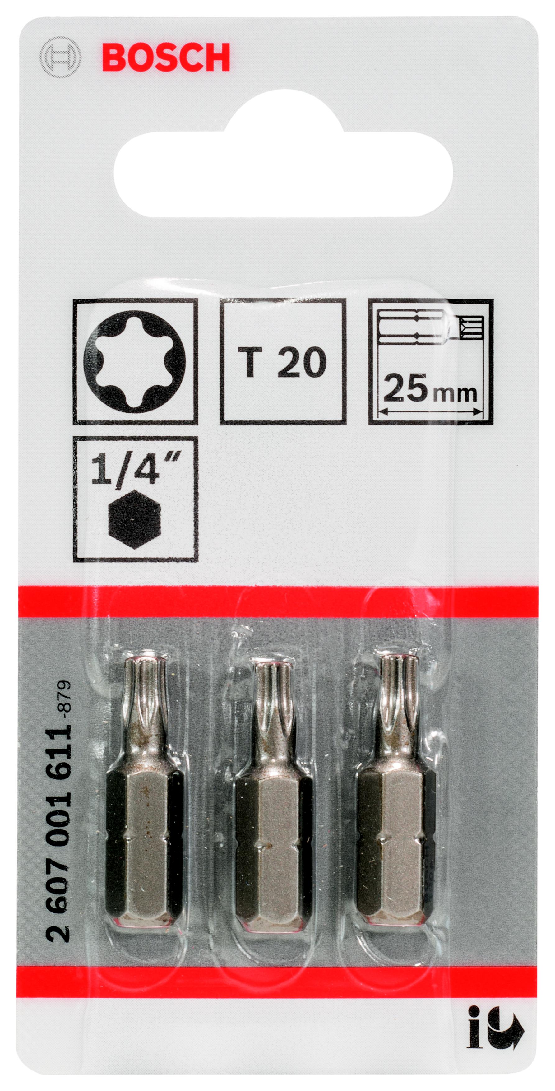

Бита Bosch Extra-hart t20 25 мм, 3 шт. (2.607.001.611), Extra-hart t20 25 мм, 3 шт. (2.607.001.611)
