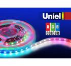 Изображение товара Лента светодиодная VOLPE ULS-Q221 5050-60LED/m-10mm-IP20-DC12V-14,4W/m-5M-RGB