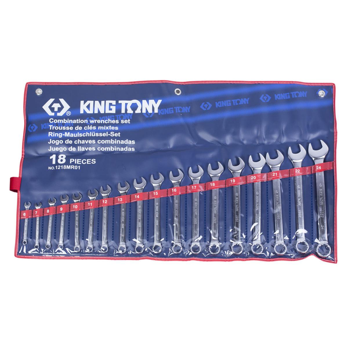 

Набор ключей комбинированных King tony 1218mr01, 1218mr01