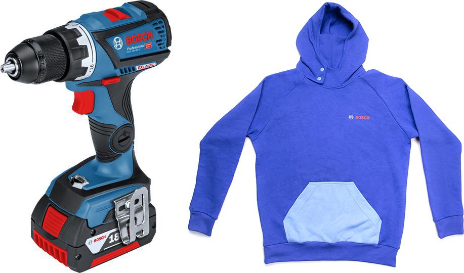 

Набор Bosch Дрель аккумуляторная gsr 18v-60 c (06019g1100) +толстовка blue 1619m00u9s, Дрель аккумуляторная gsr 18v-60 c (06019g1100) +толстовка blue 1619m00u9s