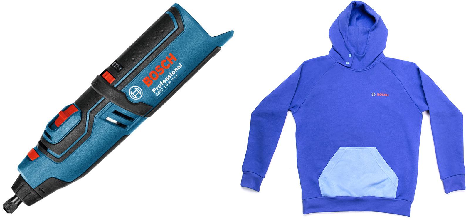 

Набор Bosch Мини-дрель gro 12 v-li без акк (0.601.9c5.000) +толстовка blue 1619m00u9s, Мини-дрель gro 12 v-li без акк (0.601.9c5.000) +толстовка blue 1619m00u9s