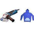 Изображение товара Набор BOSCH УШМ (болгарка) GWS 17-125 CI (06017950R2) +толстовка BLUE 1619M00U9S
