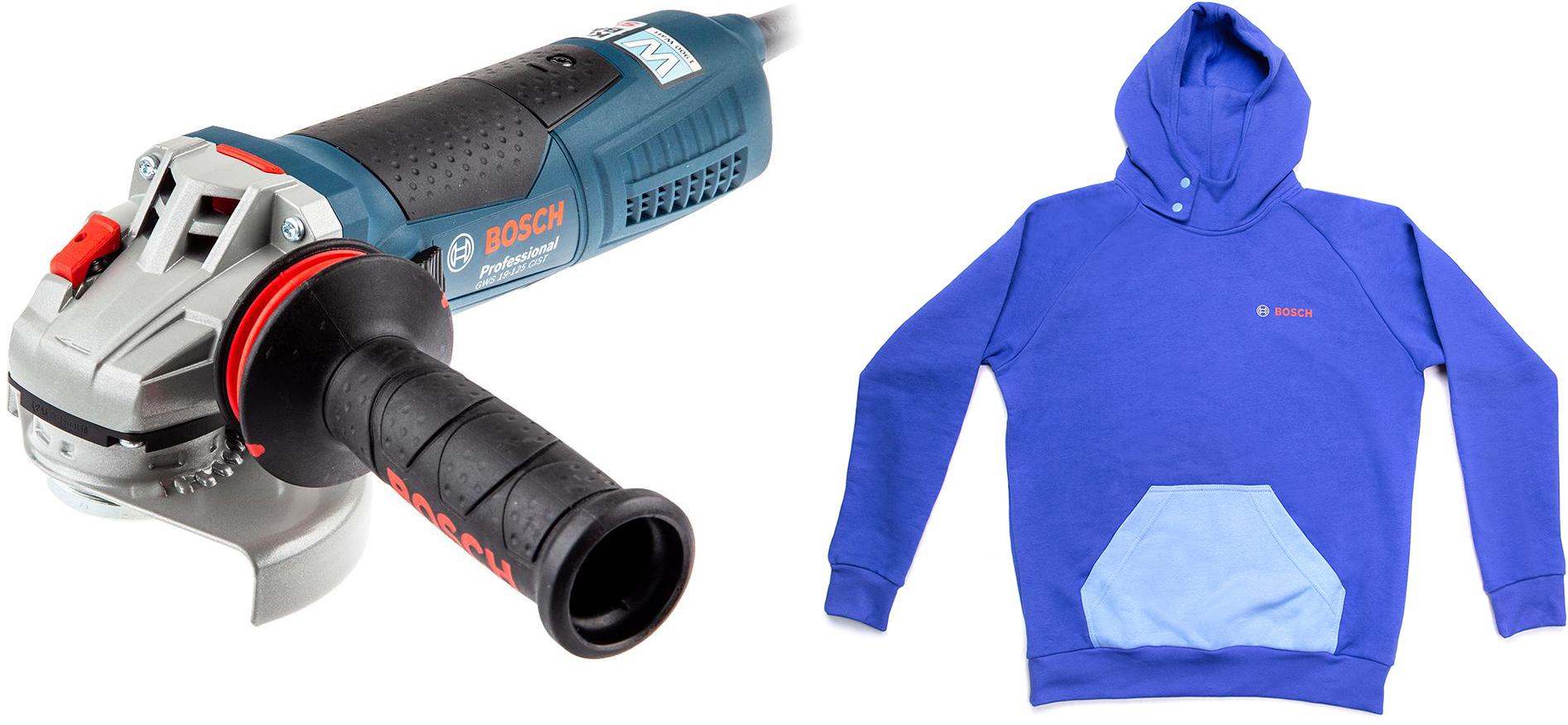

Набор Bosch УШМ (болгарка) gws 19-125 cist (0.601.79s.002) +толстовка blue 1619m00u9s, УШМ (болгарка) gws 19-125 cist (0.601.79s.002) +толстовка blue 1619m00u9s