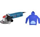 Набор BOSCH УШМ (болгарка) GWX 10-125 (06017B3000) X-lock +толстовка BLUE 1619M00U9S