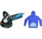 Набор BOSCH Орбитальная (эксцентриковая) шлифмашина GBR 15 CAG L-BOXX по бетону (0601776001) +толстовка BLUE 1619M00U9S