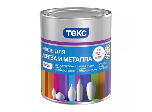Изображение товара Эмаль ТЕКС ПРОФИ для дерева и металла основание А матовая 2,7л внутренняя эмаль