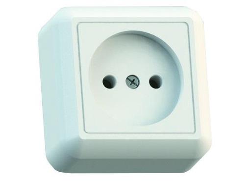 Изображение товара Розетка для открытой проводки РемоКолор 89-0-401 белая 10А монтаж на стену