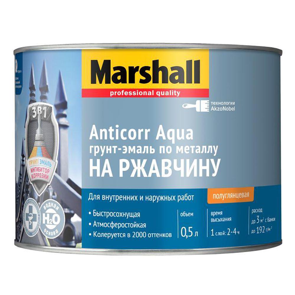 

Грунт-эмаль Marshall Anticorr aqua bw 0,5 л, Белый, Anticorr aqua bw 0,5 л