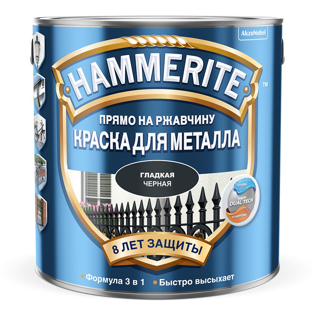 фото Краска hammerite черная 2,2 л