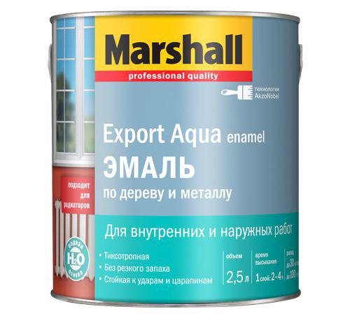 фото Эмаль marshall export aqua белая 2,5 л