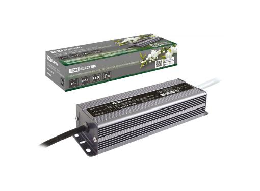 Изображение товара Блок питания TDM SQ0331-0138 60 Вт IP67 для светодиодных лент и модулей DC 12В герметичный