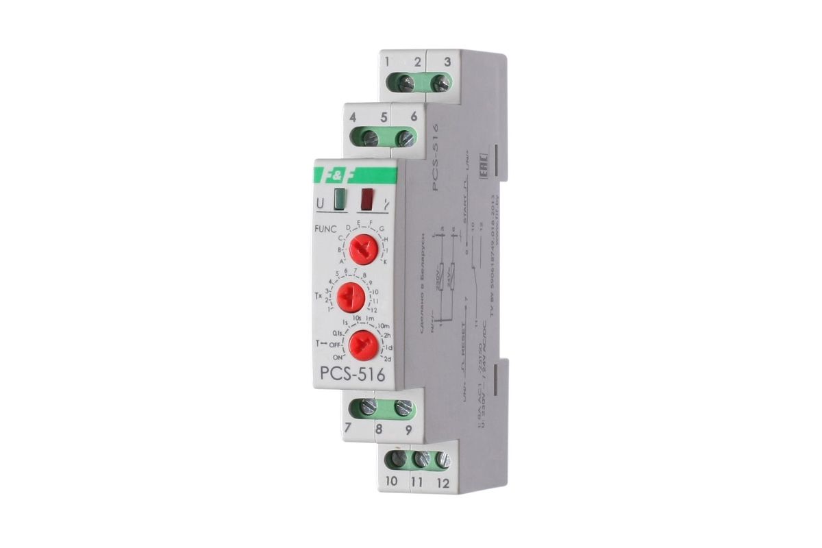Реле времени ЕВРОАВТОМАТИКА F&F PCS-516 купить в Уфе по доступной цене:  характеристики и фото