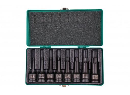 Изображение товара Набор ударных торцевых головок TORX STELS 1/2'' 8 шт в кейсе