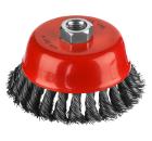 Кордщетка MIRAX чаша 100мм для УШМ витая сталь (35104-100)