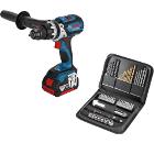 Изображение товара Беспроводной шуруповерт BOSCH GSB 18 VE-EC с двумя аккумуляторами и кейсом