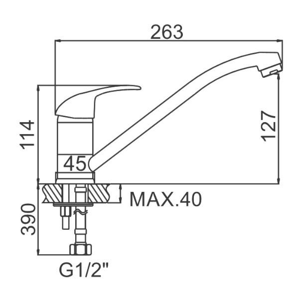 

Смеситель для кухни Ledeme L4215, L4215