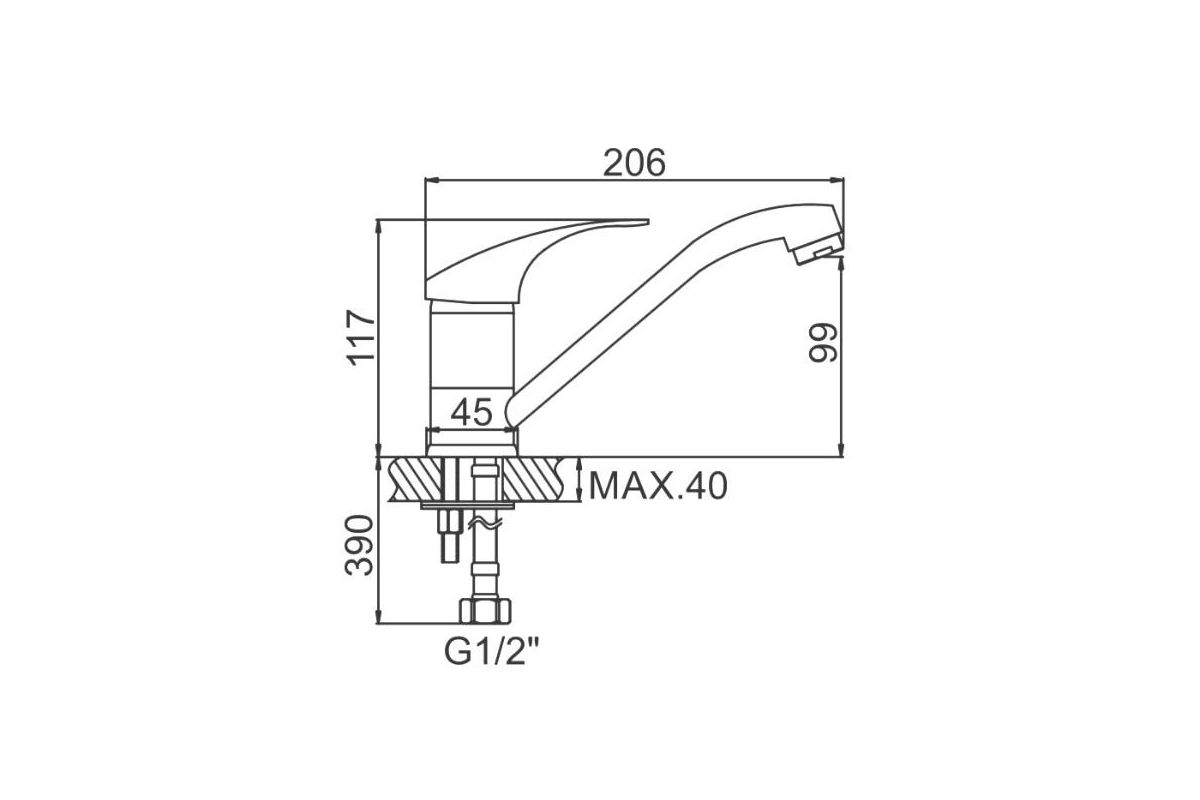 Смеситель Ledeme l4502-b