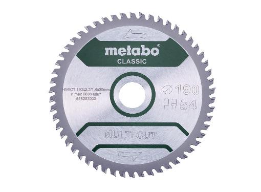 Изображение товара Диск пильный твердосплавный METABO Ф190x30 54зуб. (628663000)