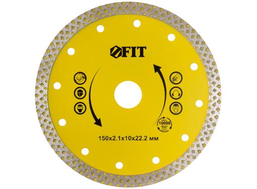 Изображение товара Диск FIT IT 37533 универсальный алмазный отрезной, 150мм, сухая и влажная резка