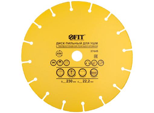Изображение товара Диск пильный FIT для дерева 230 мм 9 зубов карбидная кромка