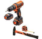 Изображение товара Аккумуляторная дрель-шуруповерт BLACK & DECKER BDCDD12KB с набором инструментов