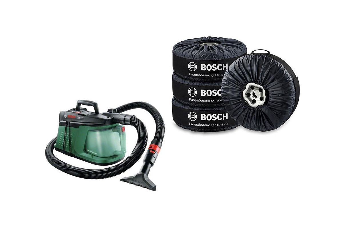 Набор Bosch Пылесос EasyVac 3 (06033D1000) без акк. и з.у +Чехлы для колес  1619M00JV1 - цена, фото - купить в Москве, СПб и РФ