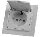 Изображение товара Розетка STEKKER Эрна PST16-9012-01 с крышкой IP20 220В 16А белая