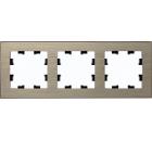 Изображение товара Рамка SCHNEIDER ELECTRIC ATN312203 из металла латунь для 3 постов