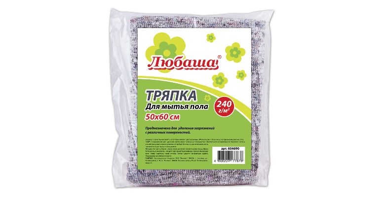 Тряпка для мытья пола ЛАЙМА 604690