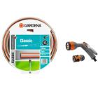 Набор GARDENA Шланг Classic 18001 длина 18м диаметр 13мм (1/2'') 22бар (18001-20.000.00) +Комплект Classic 18343-32.000.00