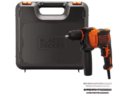 Изображение товара Дрель ударная BLACK & DECKER BEH710K-QS 710 Вт с набором сверел и кейсом