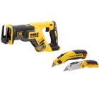Набор DEWALT Сабельная пила DCS367N без акк. и з.у +Набор ножей FatMax FMHT82836-0